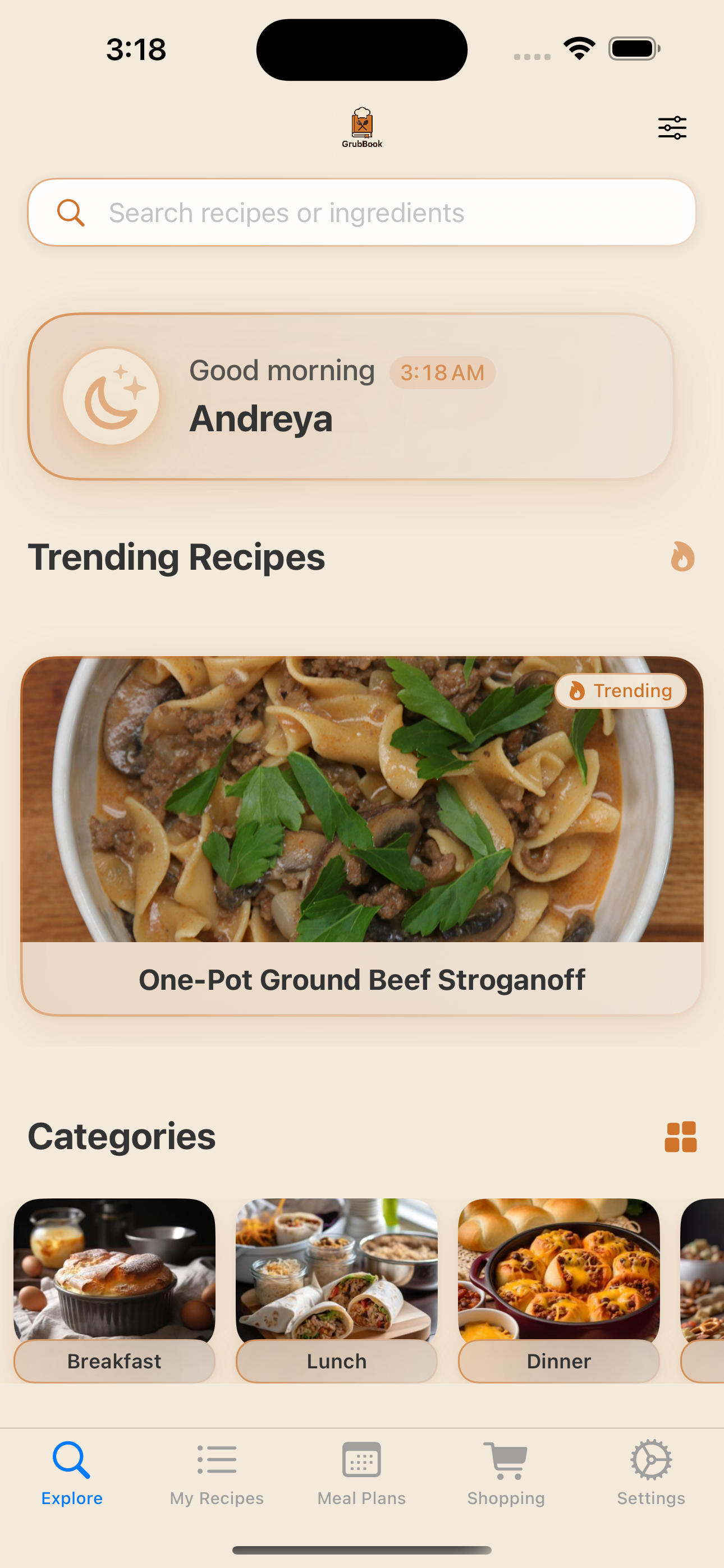 GrubBook Screenshot 2